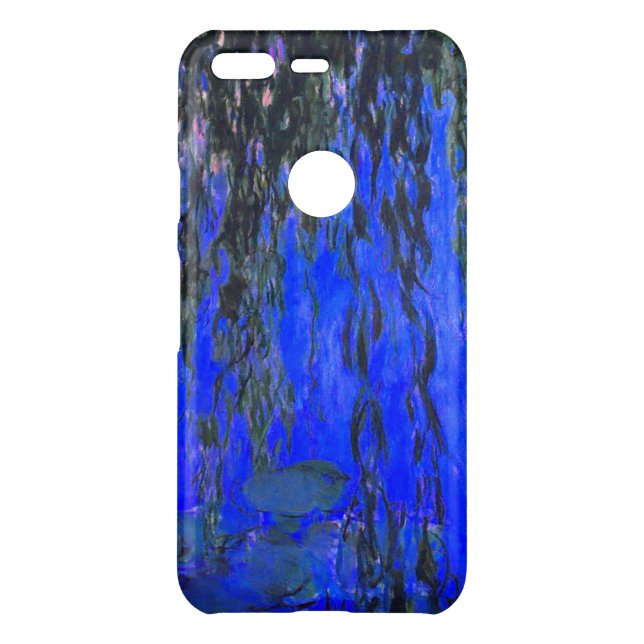 Monet Water Lilies and Weeping Willow Branches Uncommon Google Pixel Case (Back)