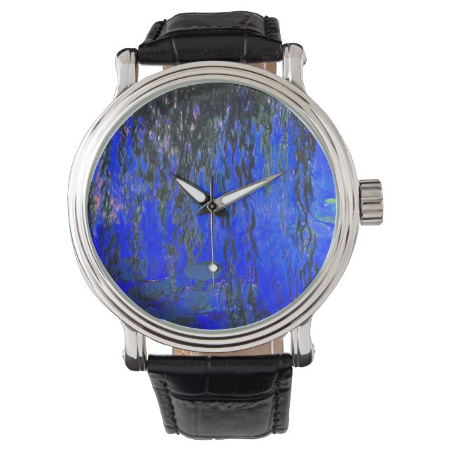 Monet Water Lilies and Weeping Willow Branches Watch (Front)
