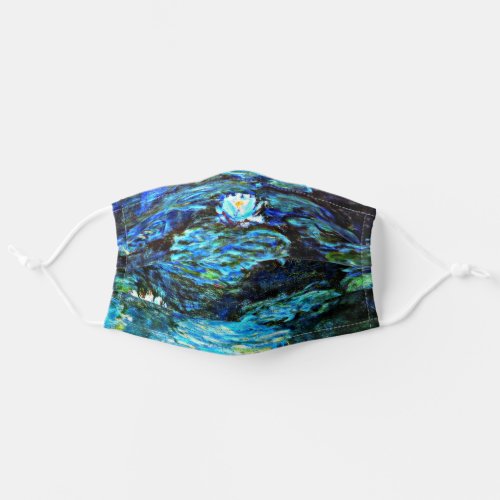 Monet _ Water Lilies blue Adult Cloth Face Mask