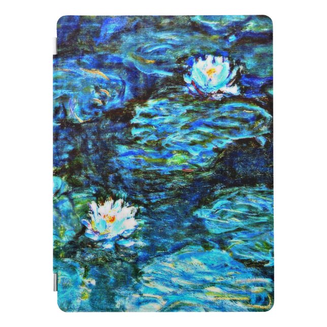 Monet - Water Lilies (blue), famous painting iPad Pro Cover (Front)