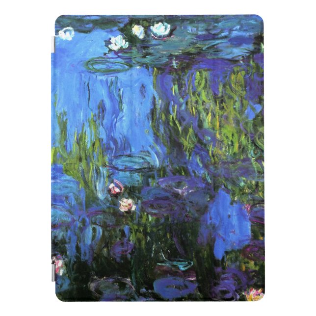 Monet: Water-Lilies, blue indigo, iPad Pro Cover (Front)