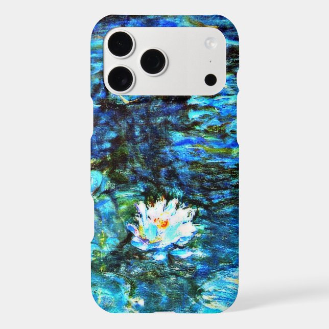 Monet - Water Lilies (blue) iPhone Case (Back)