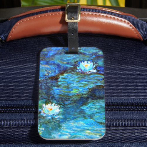 Monet _ Water Lilies blue  Luggage Tag