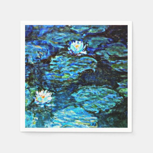 Monet _ Water Lilies Blue Napkins