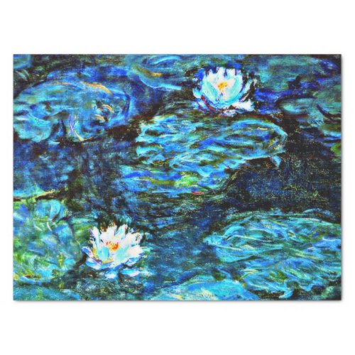 Monet _ Water Lilies Blue Tissue Paper