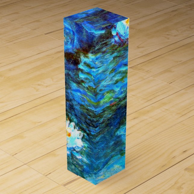 Monet - Water Lilies, Blue, Wine Box (Front)