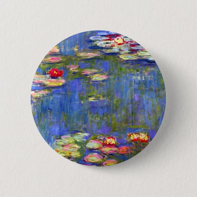 Monet Water Lilies  Button (Front)