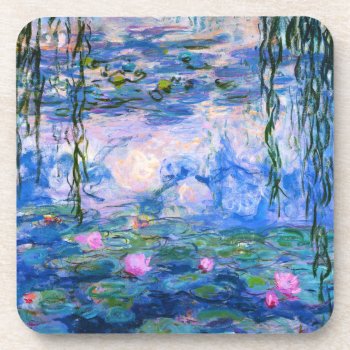 Monet Water Lilies Coasters by VintageSpot at Zazzle