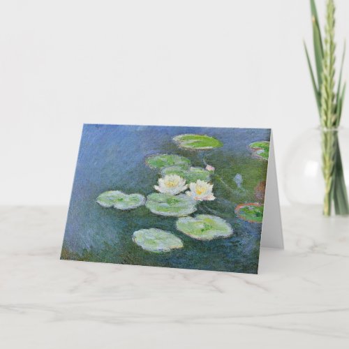 Monet _ Water Lilies Evening Effect Card
