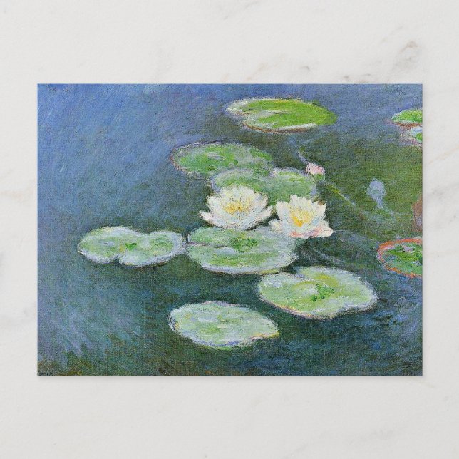 Monet - Water Lilies, Evening Effect, Postcard (Front)