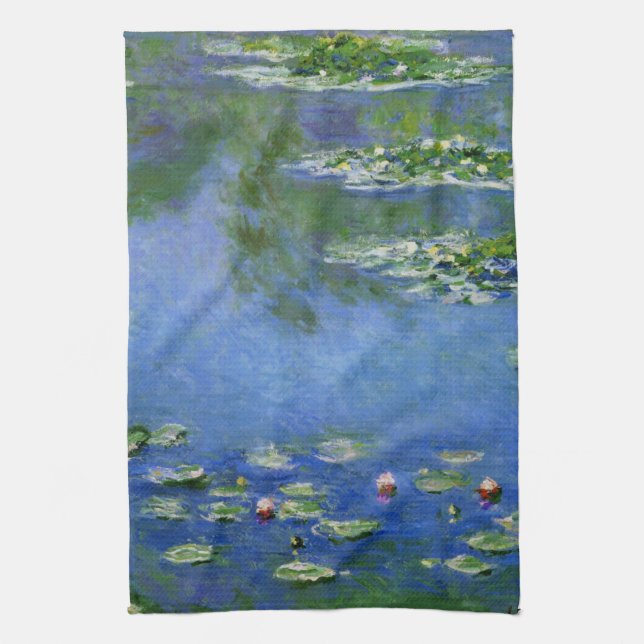 Monet Water Lilies Fine Art (1906) Towel (Vertical)