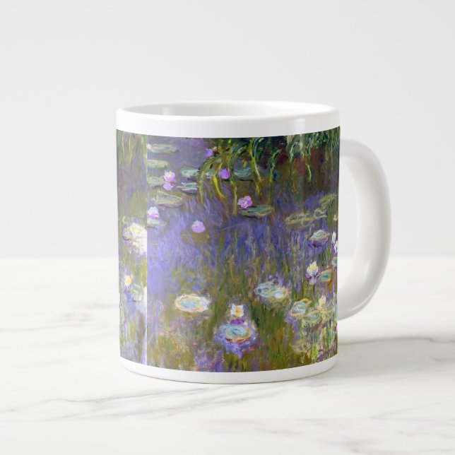 Monet Water Lilies Fine Art (1922) Giant Coffee Mug (Front Right)
