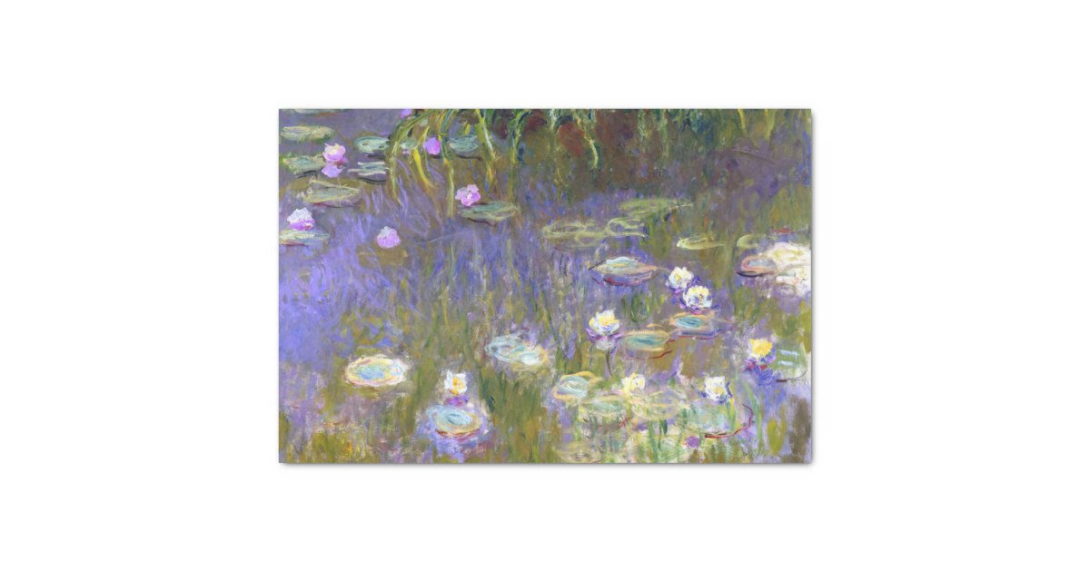 Water Lilies Fine Art (1922) Tissue Paper Zazzle