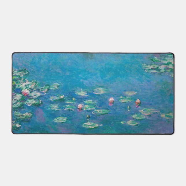 Monet Water Lilies Impressionist Painting  Desk Mat (Front)