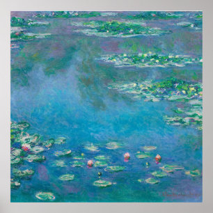 Monet Water Lilies Impressionist Painting Poster