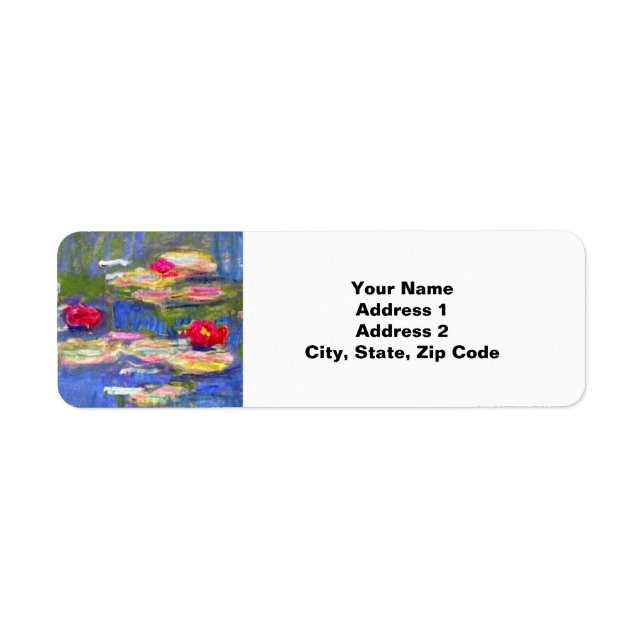 Monet Water Lilies  Label (Front)