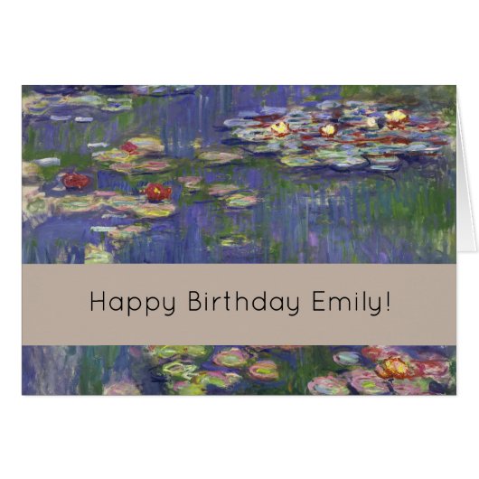 Monet Water Lilies Masterpiece Painting (Front Horizontal)