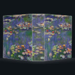 Monet Water Lilies Masterpiece Painting 3 Ring Binder<br><div class="desc">Monet Water Lilies - This classic Monet painting was painted by Claude Monet in 1916. It is part of his famous water lilies collection where he paints in his garden in Giverney,  France. A masterpiece painting.</div>