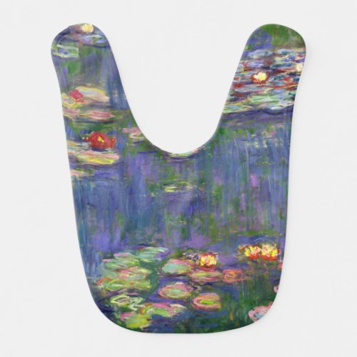 Monet Water Lilies Masterpiece Painting Baby Bib