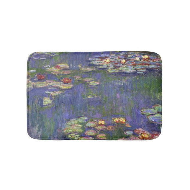 Monet Water Lilies Masterpiece Painting Bath Mat (Front)