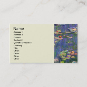 Monet Water Lilies Masterpiece Painting Business Card