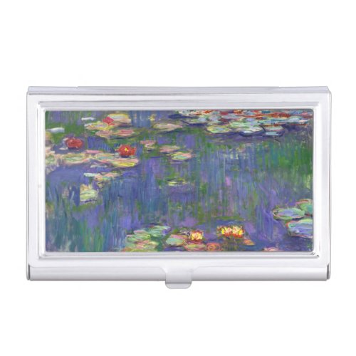 Monet Water Lilies Masterpiece Painting Business Card Case