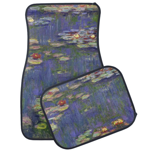 Monet Water Lilies Masterpiece Painting Car Floor Mat (Set)