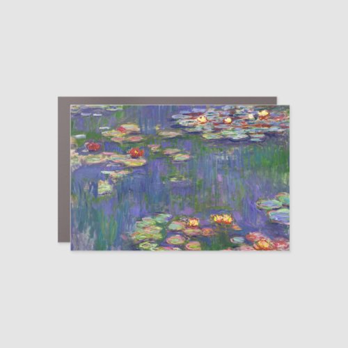 Monet Water Lilies Masterpiece Painting Car Magnet