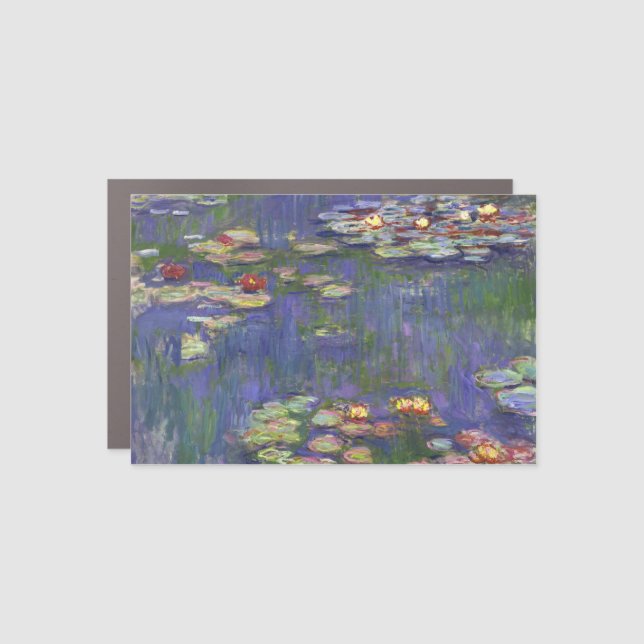 Monet Water Lilies Masterpiece Painting Car Magnet (Front)