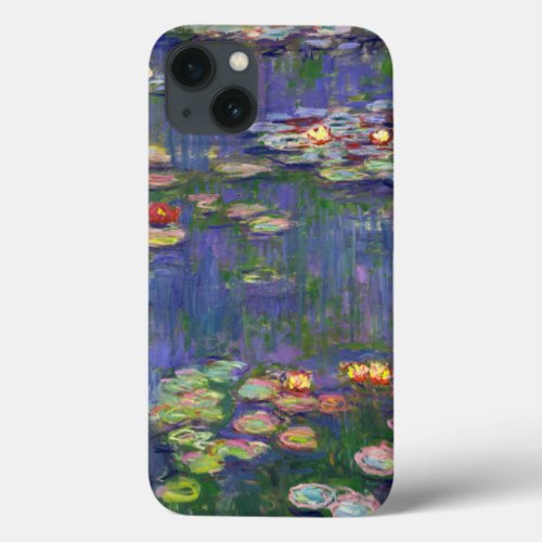 Monet Water Lilies Masterpiece Painting iPhone 13 Case