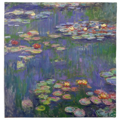 Monet Water Lilies Masterpiece Painting Cloth Napkin