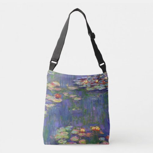 Monet Water Lilies Masterpiece Painting Crossbody Bag