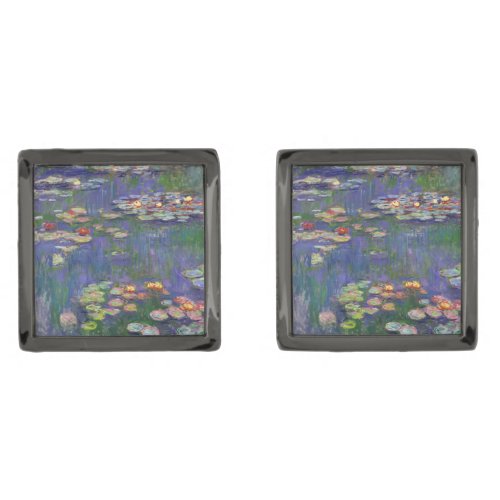 Monet Water Lilies Masterpiece Painting Cufflinks