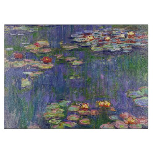 Monet Water Lilies Masterpiece Painting Cutting Board