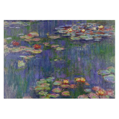 Monet Water Lilies Masterpiece Painting Cutting Board