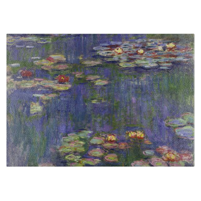 Monet Water Lilies Masterpiece Painting Cutting Board (Front)