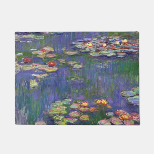 Monet Water Lilies Masterpiece Painting Doormat