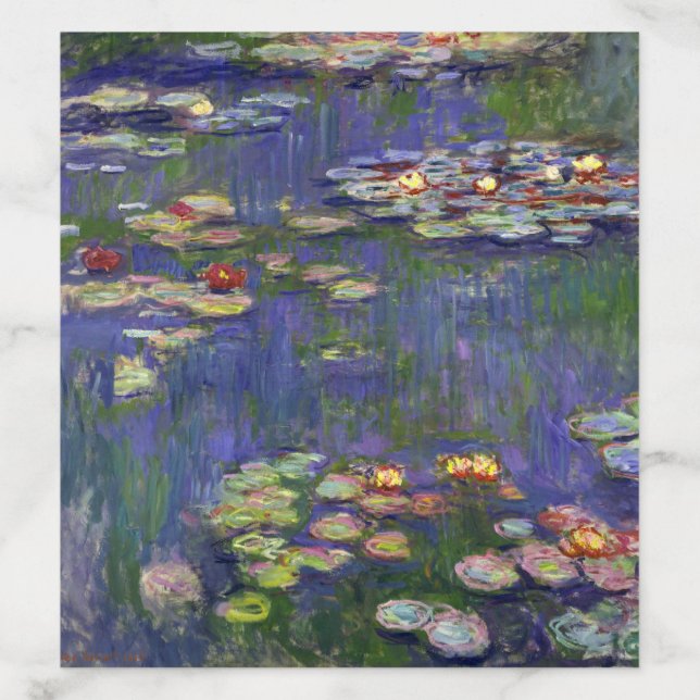 Monet Water Lilies Masterpiece Painting Envelope Liner (Design)