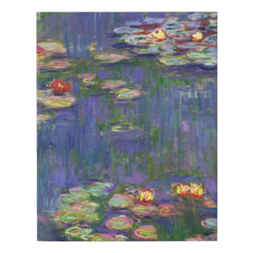 Monet Water Lilies Masterpiece Painting Faux Canvas Print