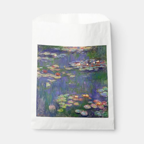 Monet Water Lilies Masterpiece Painting Favor Bag