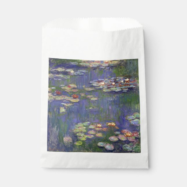 Monet Water Lilies Masterpiece Painting Favor Bag (Front)