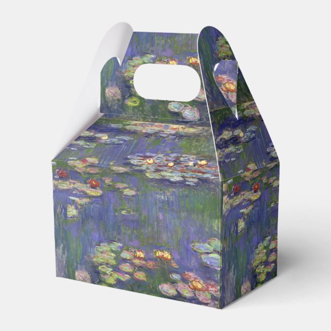 Monet Water Lilies Masterpiece Painting Favor Boxes (Front Side)