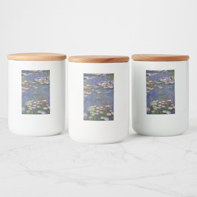 Monet Water Lilies Masterpiece Painting Food Label (Bottles)