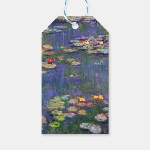 Monet Water Lilies Masterpiece Painting Gift Tags