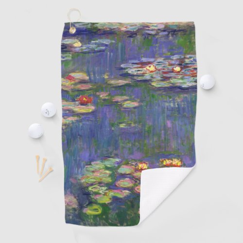 Monet Water Lilies Masterpiece Painting Golf Towel