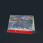 Monet Water Lilies Masterpiece Painting Holiday Card<br><div class="desc">Monet Water Lilies - This classic Monet painting was painted by Claude Monet in 1916. It is part of his famous water lilies collection where he paints in his garden in Giverney,  France. A masterpiece painting.</div>