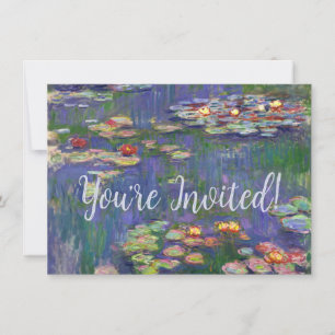 Monet Water Lilies Masterpiece Painting Invitation