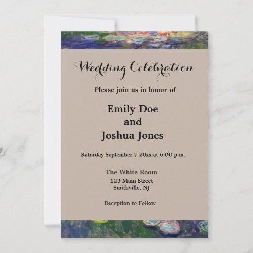 Monet Water Lilies Masterpiece Painting Invitation