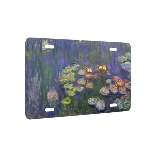Monet Water Lilies Masterpiece Painting License Plate | Zazzle