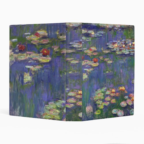 Monet Water Lilies Masterpiece Painting Mini Binder